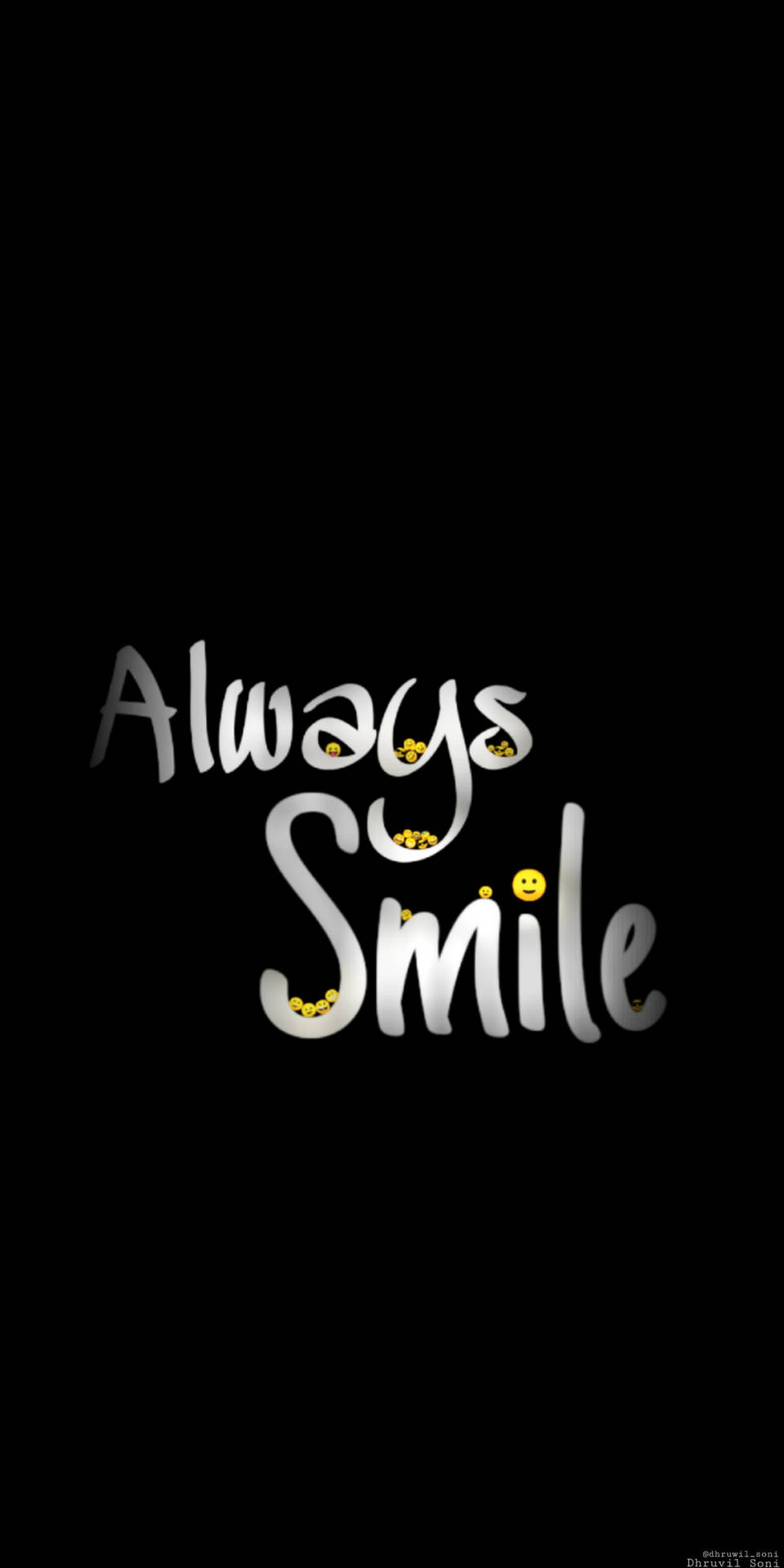 Always Smile Samsung Black Background