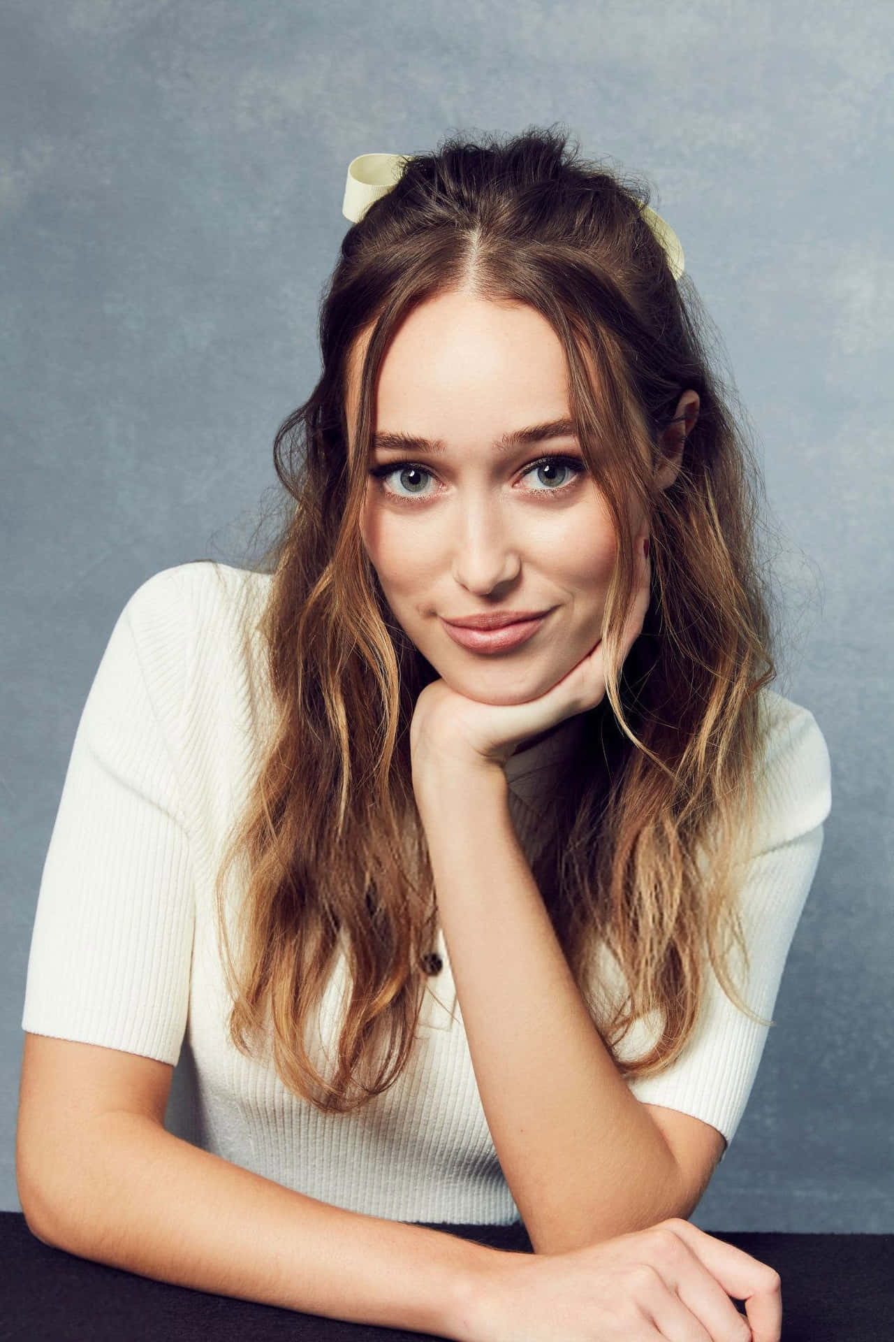 Alycia Debnam Carey Smiling Portrait Background