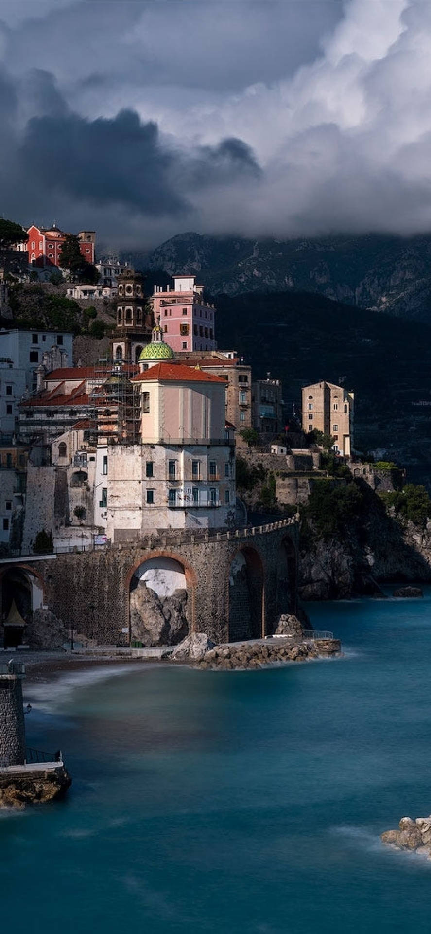 Amalfi Coast Italy Portrait Hd Background