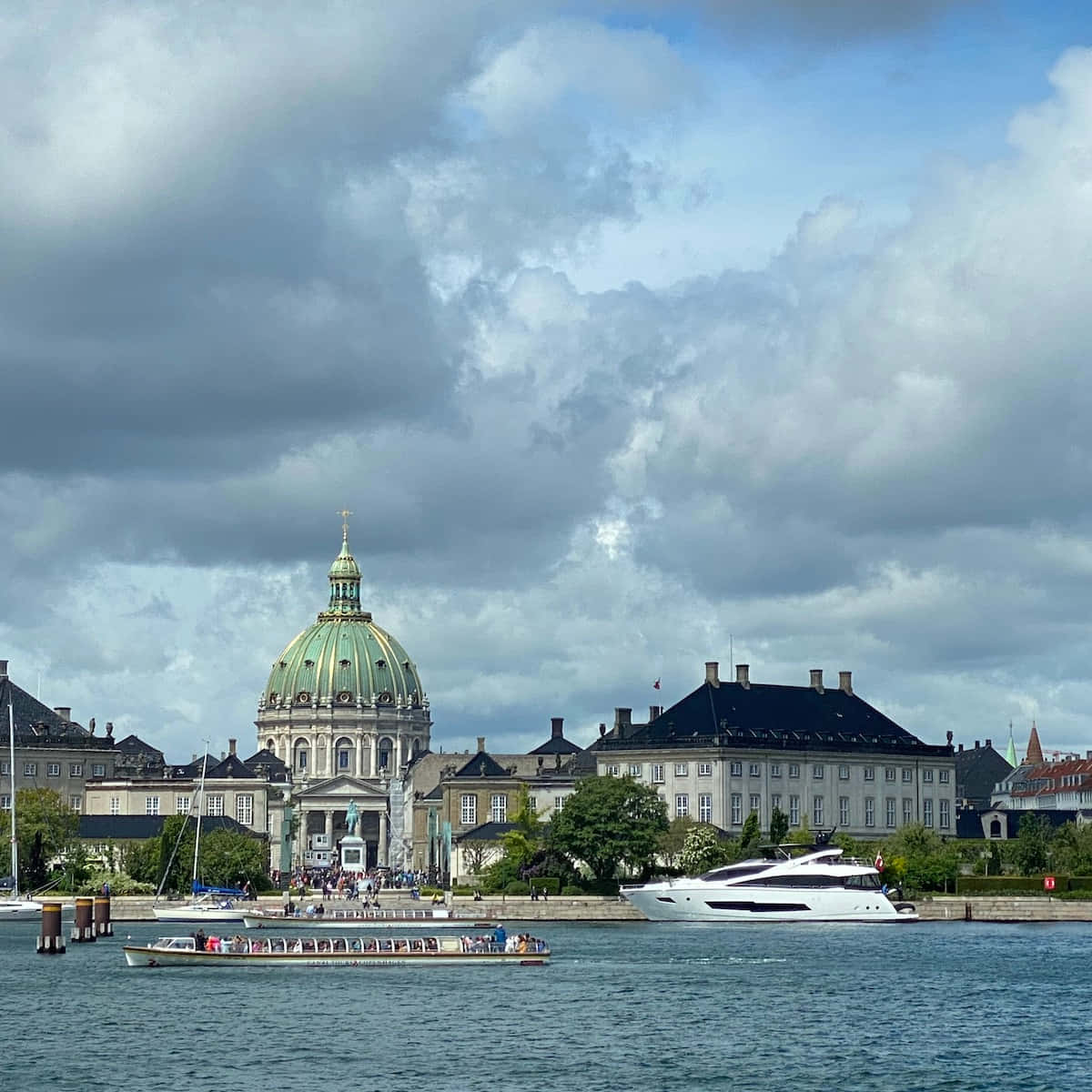 Amalienborg Palace From A Distance Background