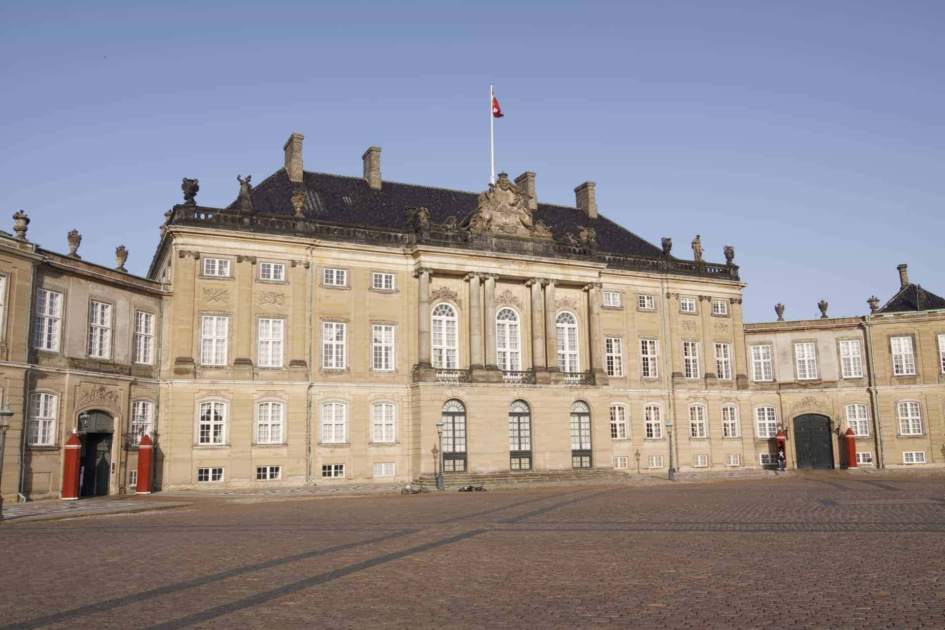 Amalienborg Palace On Sunny Day Background