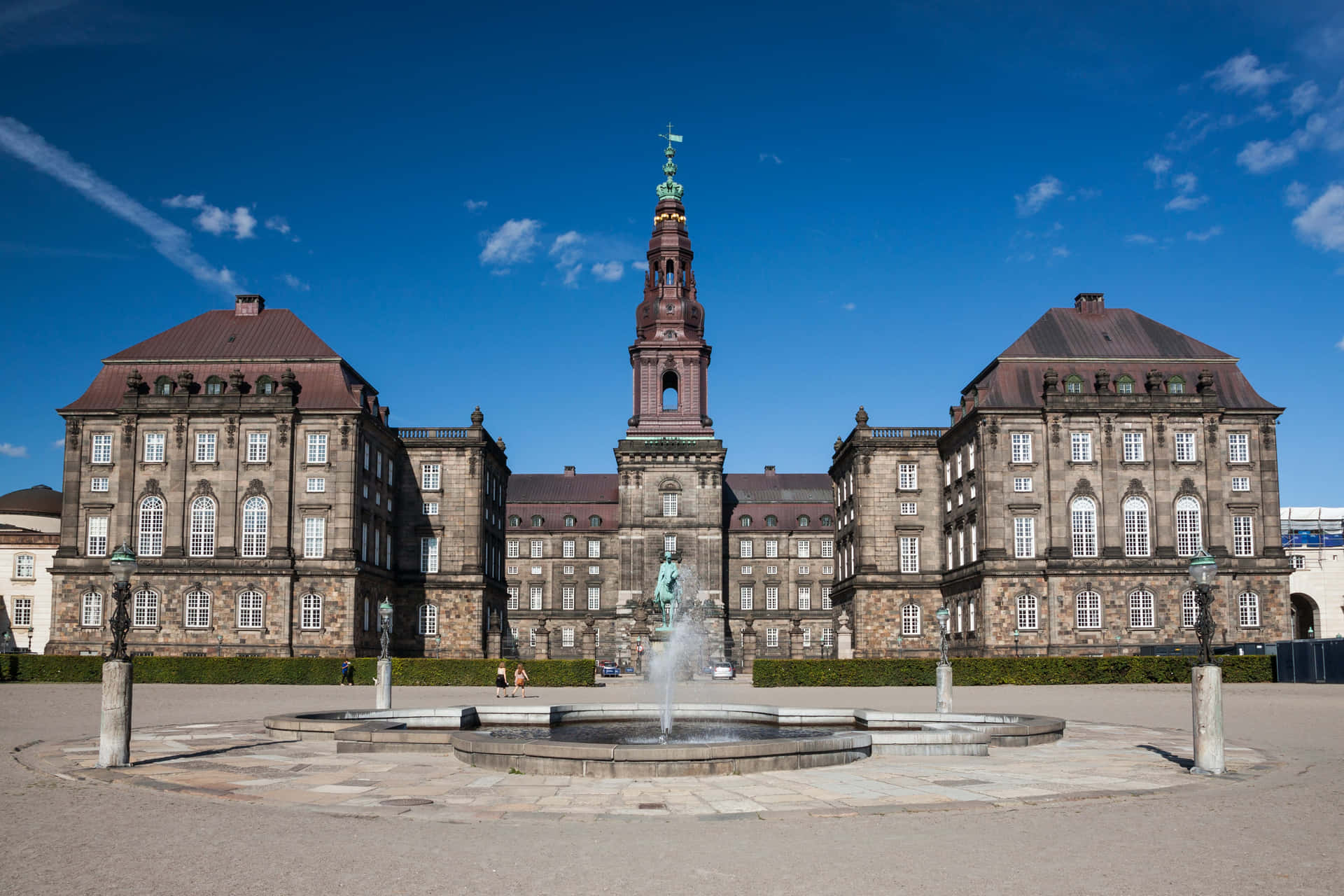Amalienborg Palace's Buildings On A Sunny Day Background