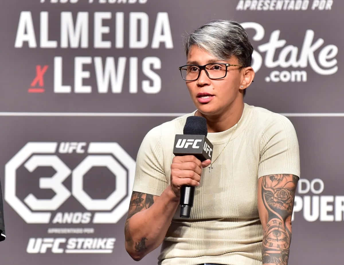 Amanda Lemos U F C Press Conference Background