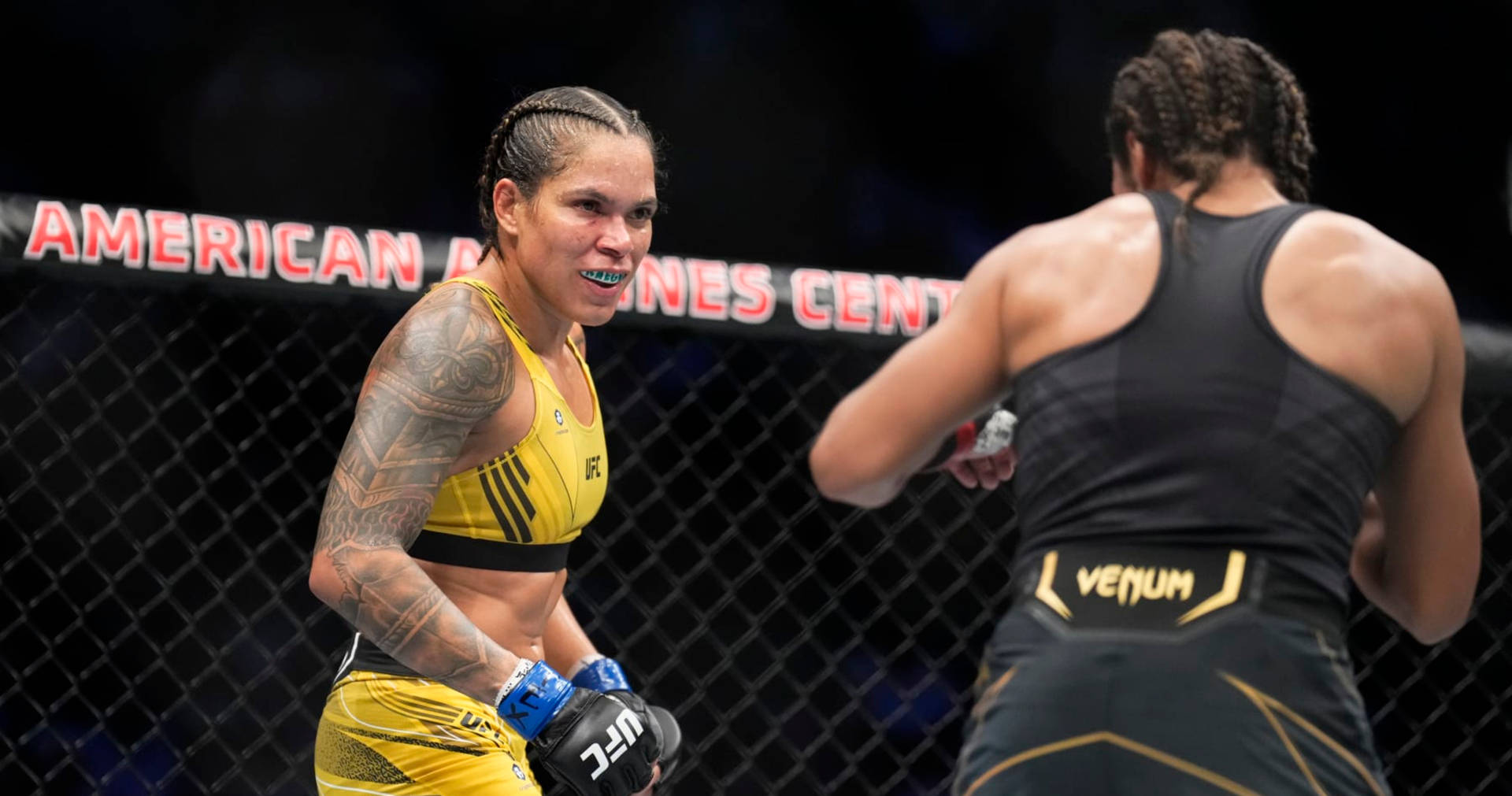 Amanda Nunes Looking At Julianna Peña