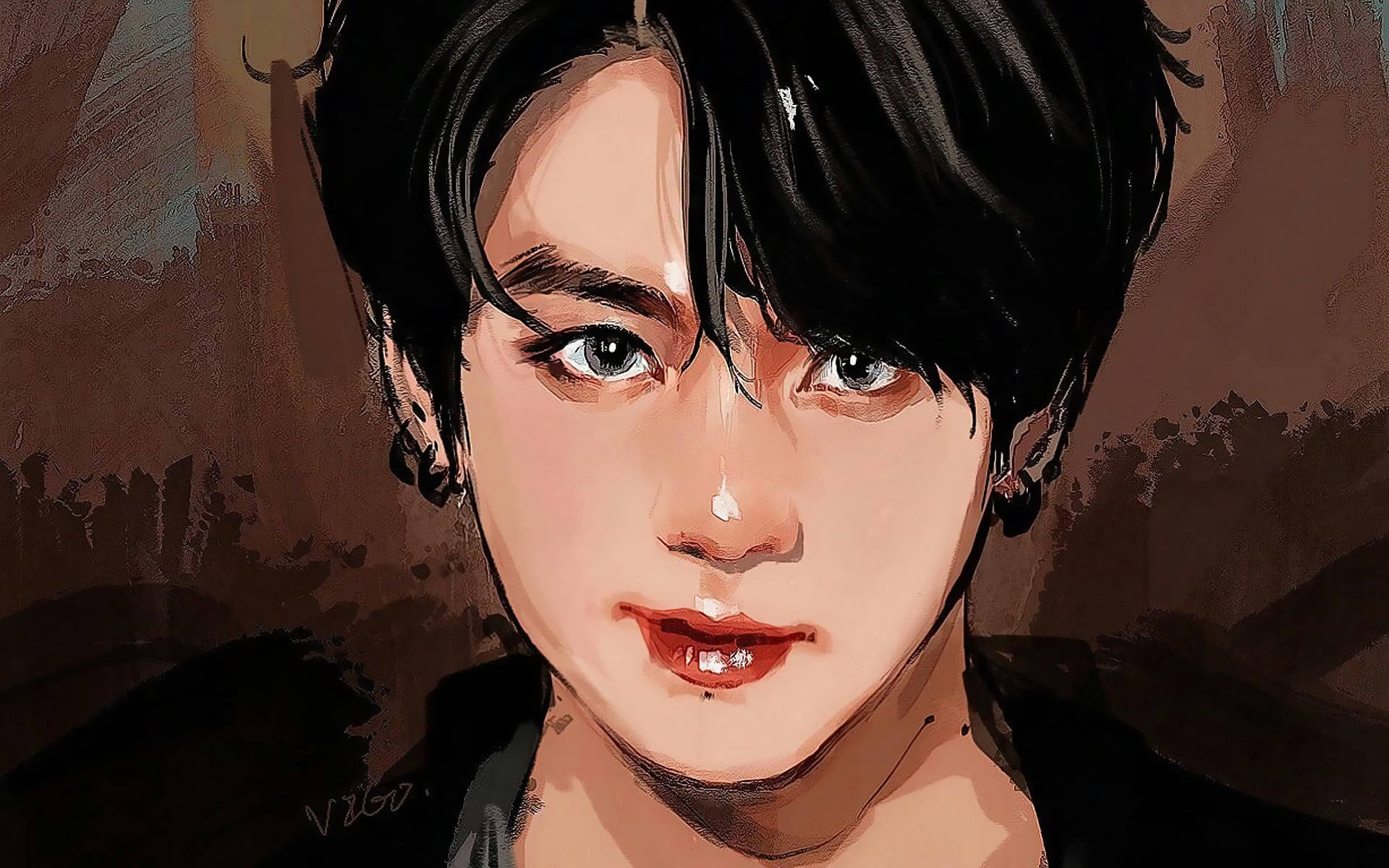 Amazing Anime Jungkook Painting Background