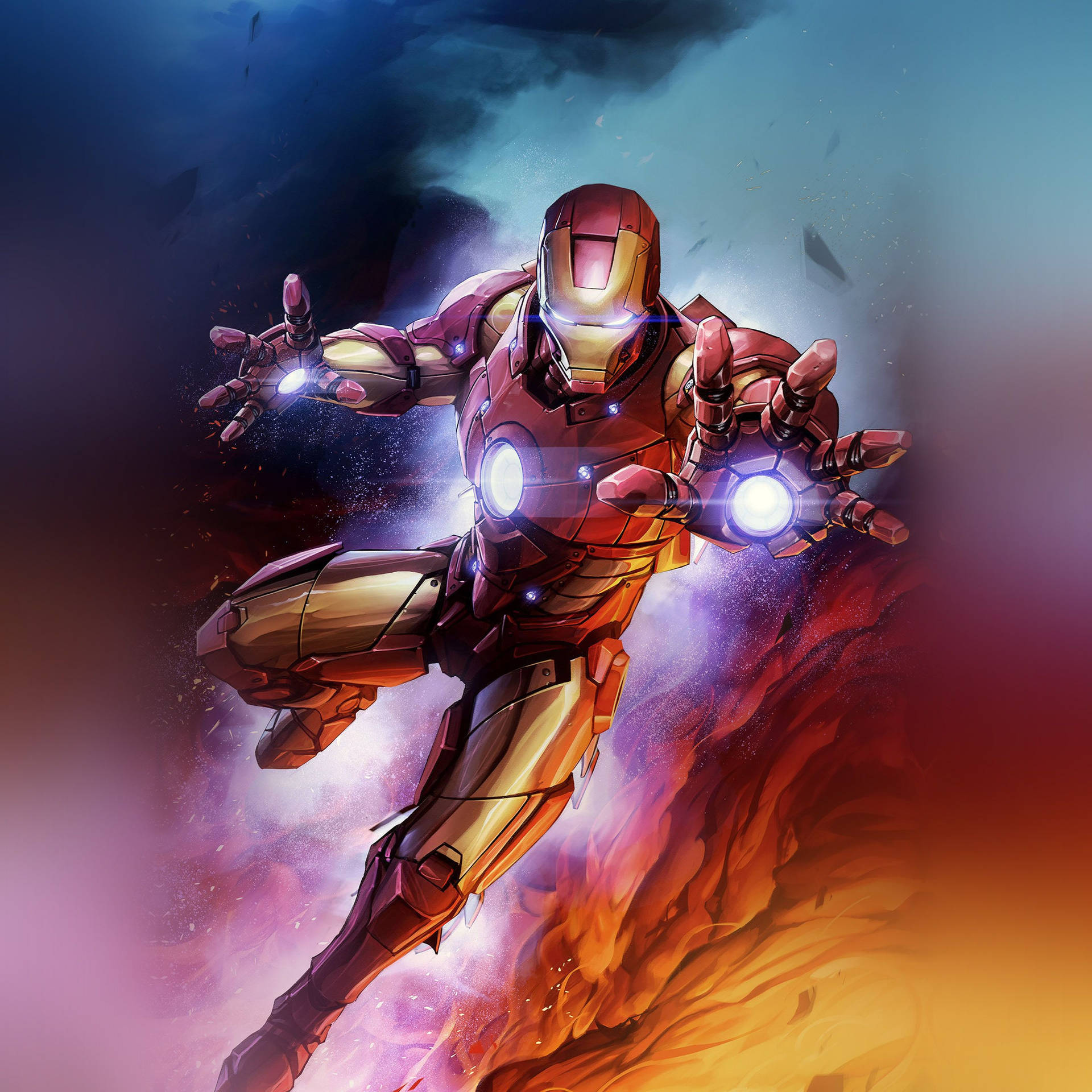 Amazing Artwork Of Iron Man Superhero Background