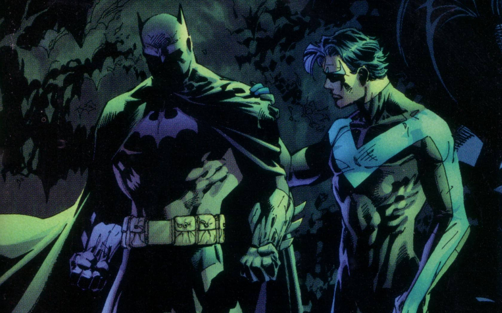 Amazing Batman And Nightwing Poster Background