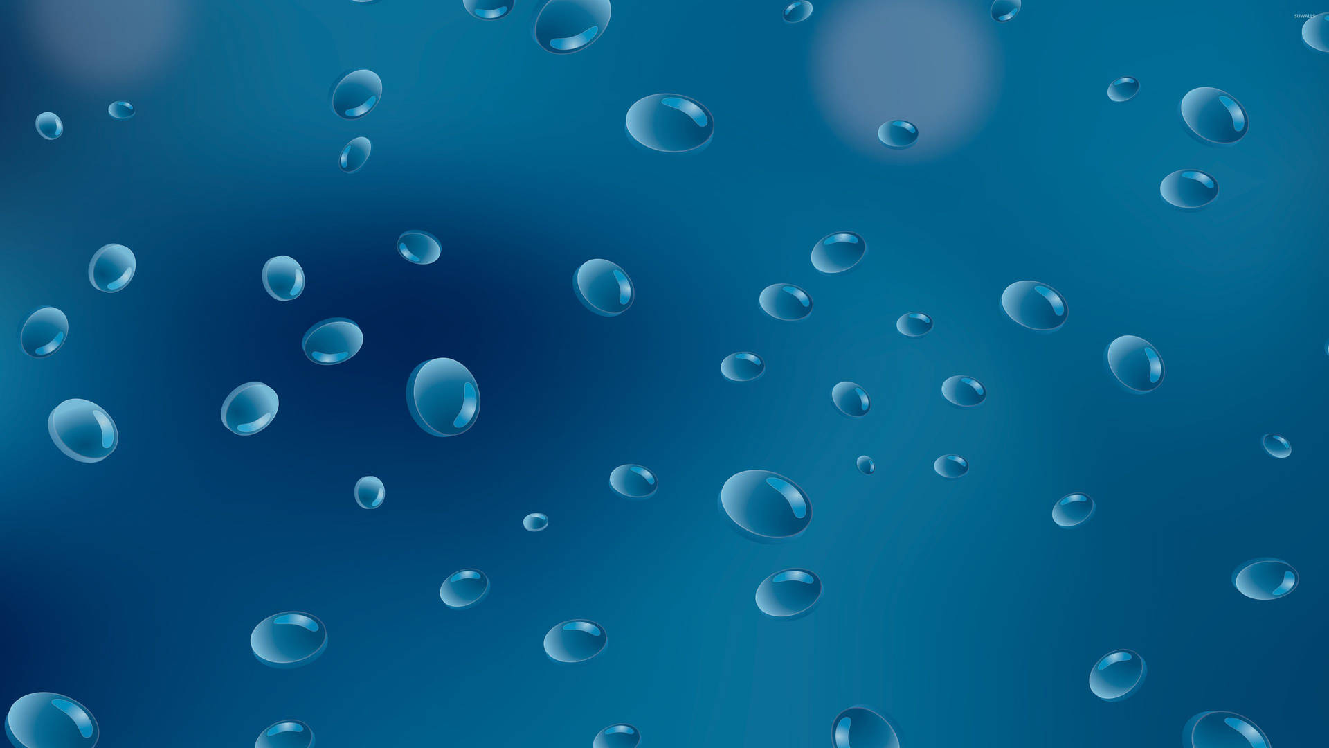 Amazing Blue Raindrops Digital Art Background