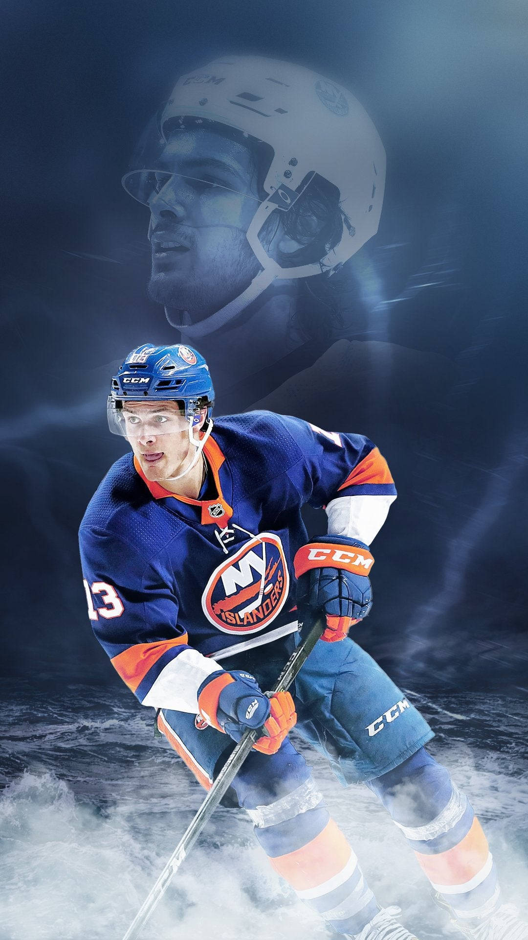 Amazing Canadian Ice Hockey Player Mathew Barzal Graphic Design Background