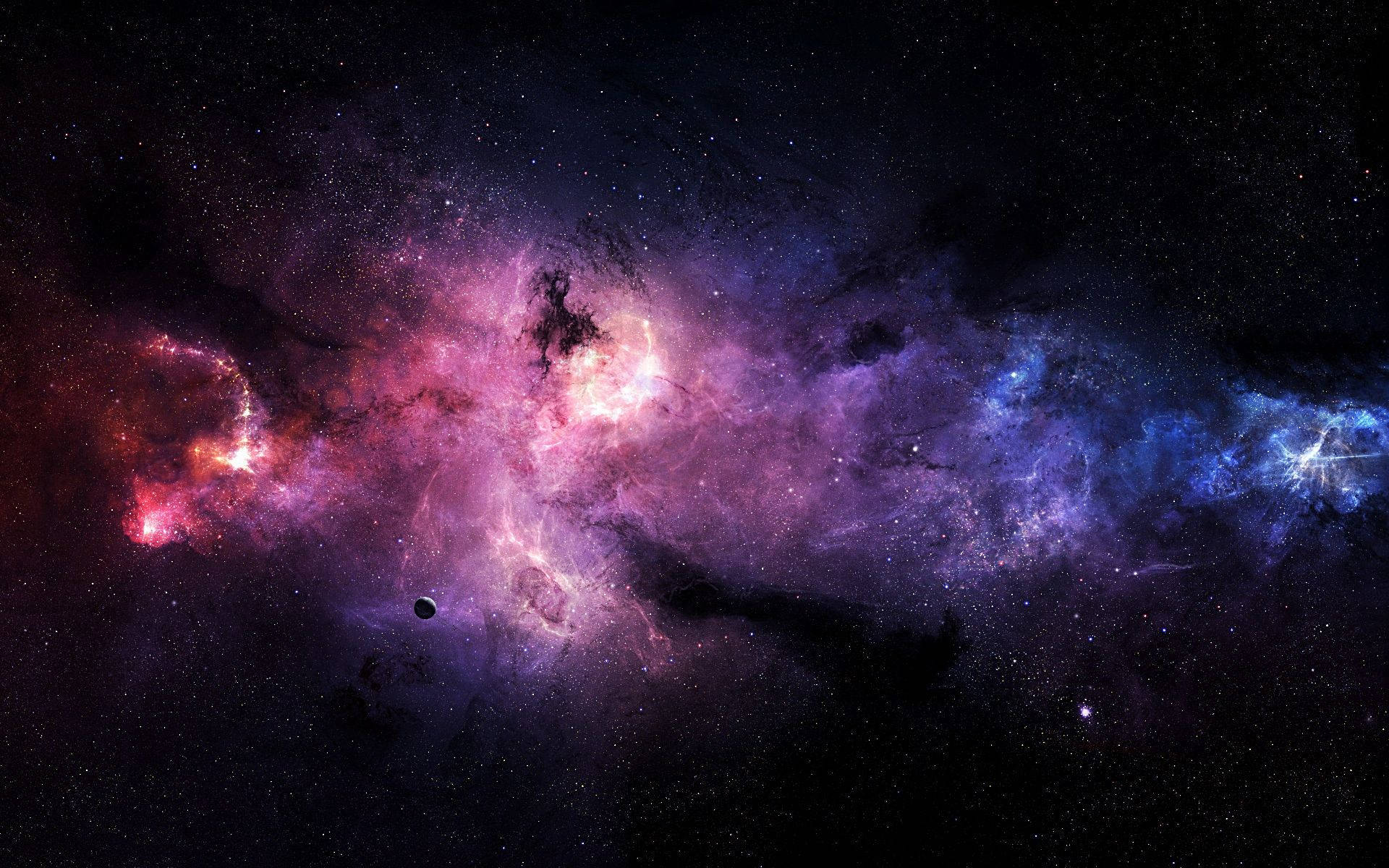 Amazing Colorful Nebula In Space Universal Background