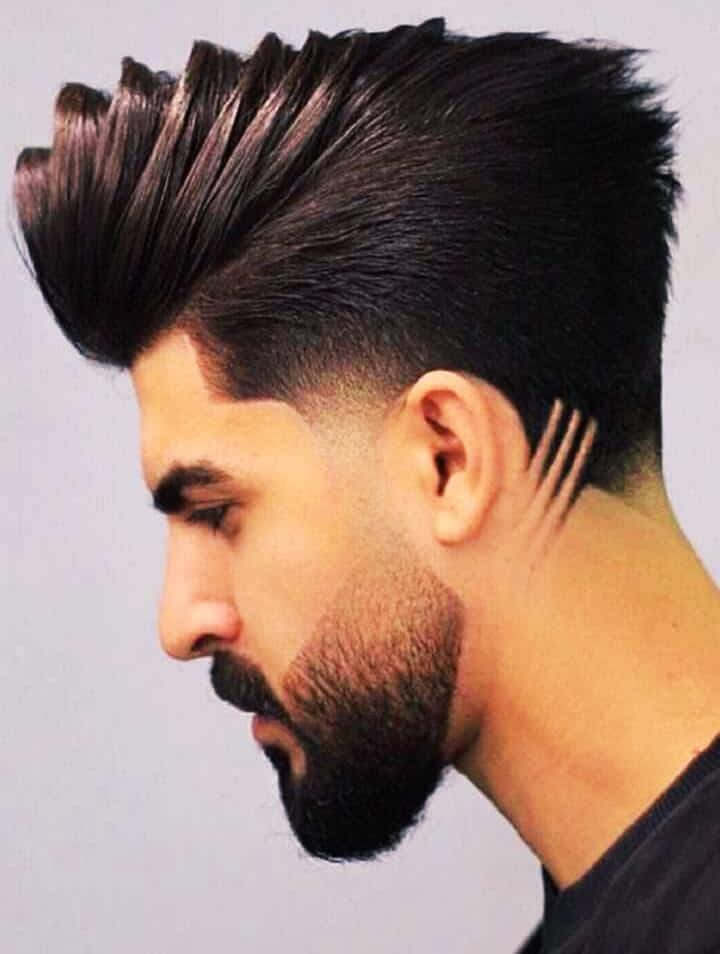 Amazing Cutting Style Of The Hair In Side Profile Background