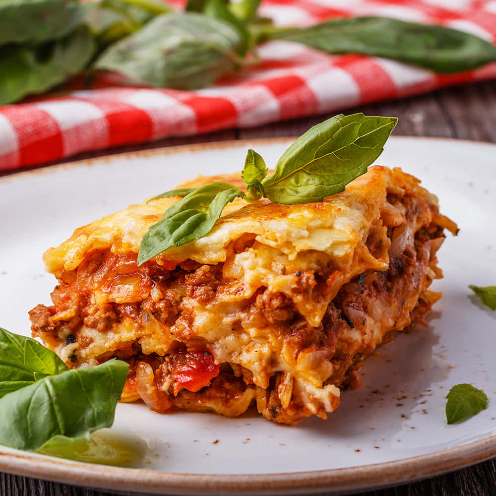 Amazing Looking Lasagna Alla Bolognese Background