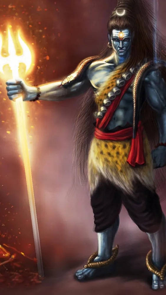 Amazing Mahadev Rudra Avatar Phone Background