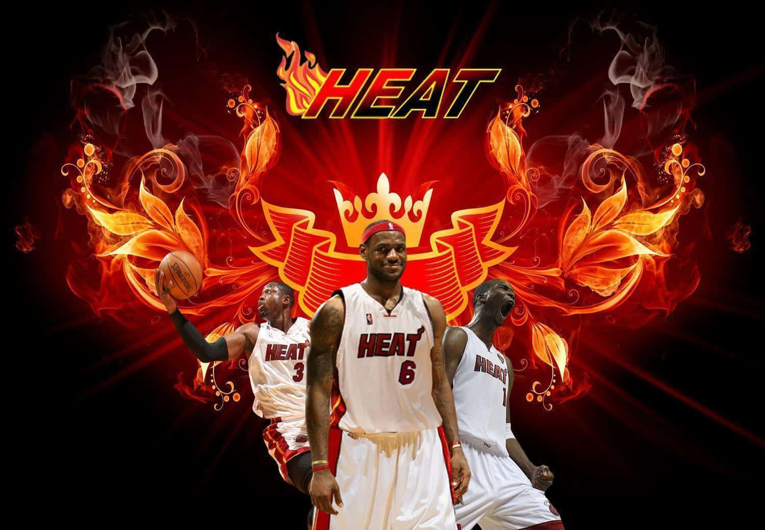 Amazing Miami Heat Three Kings Digital Art Background