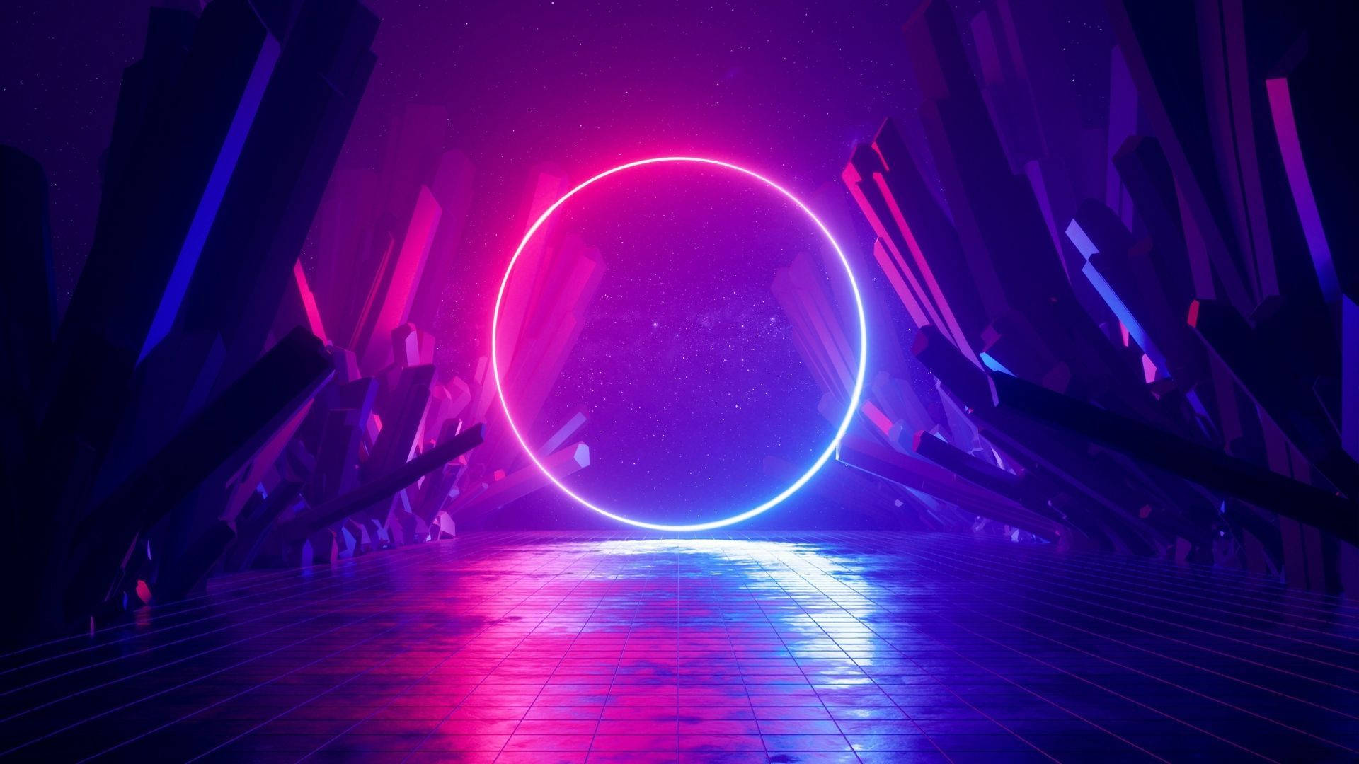 Amazing Neon Ring Background