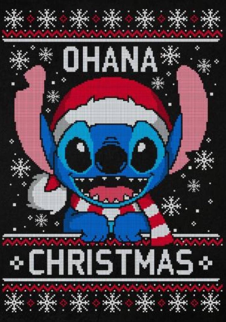 Amazing Ohana Christmas Stitch Background