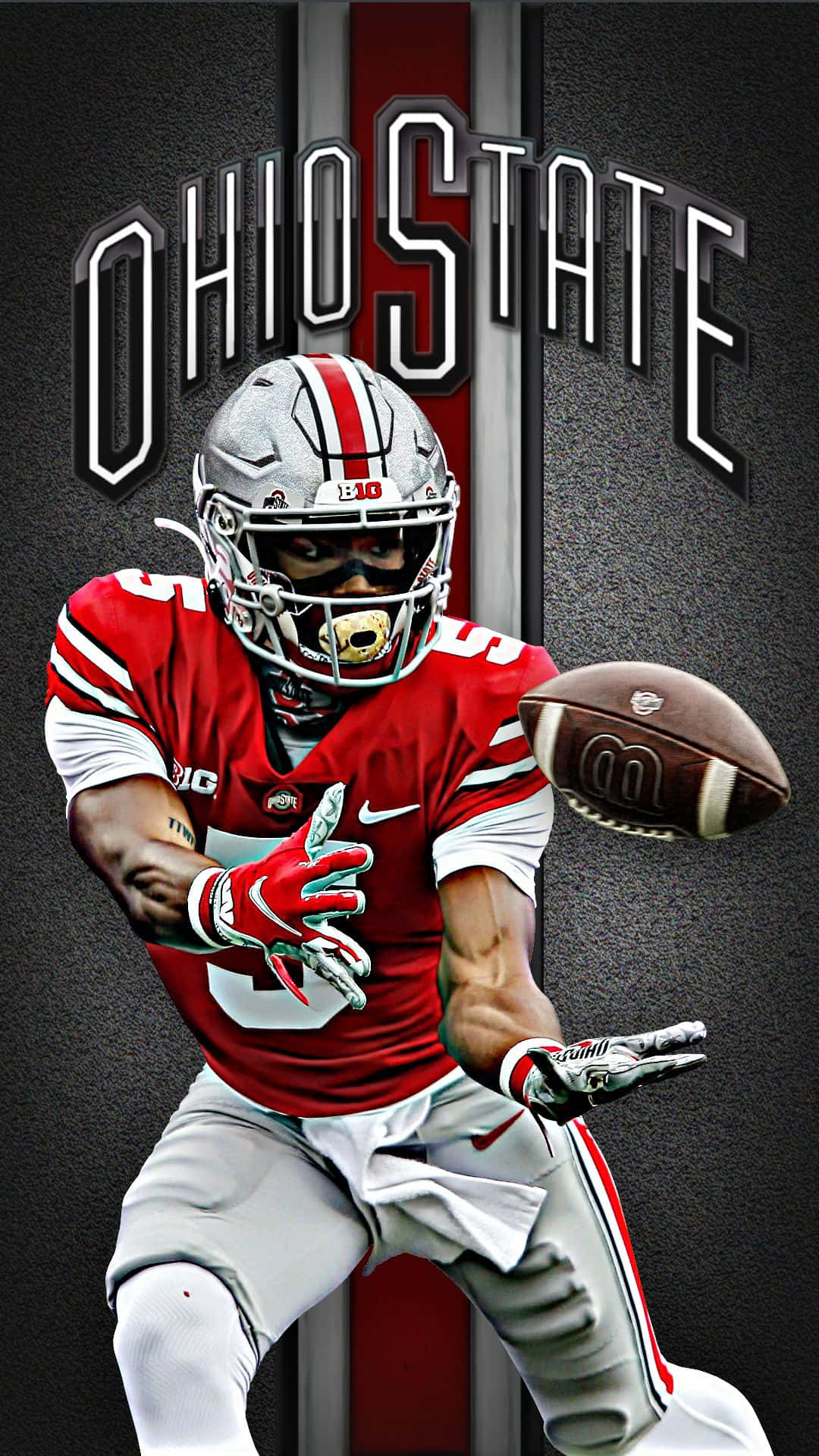 Amazing Ohio State Football Team Player Graphic Art Background