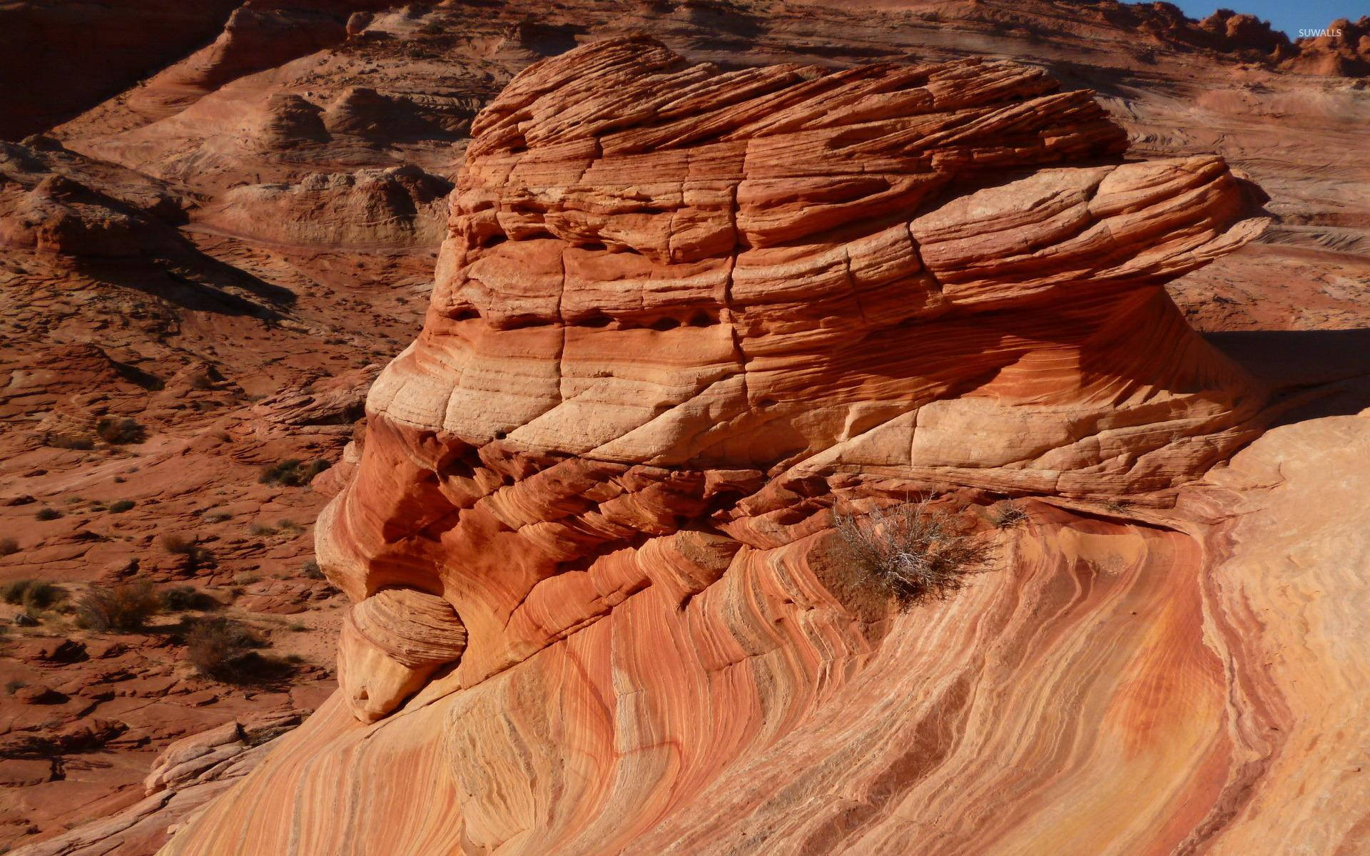 Amazing Red Rock Sandstone Formations Background