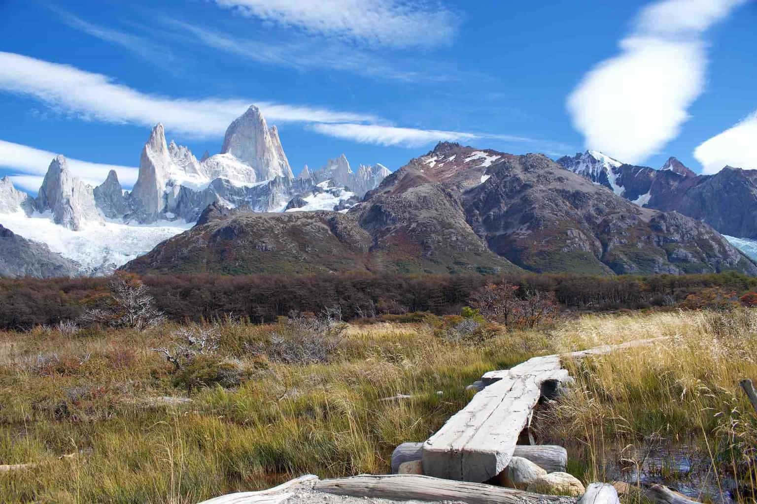 Amazing Scenery Of The Famous El Chalten Background