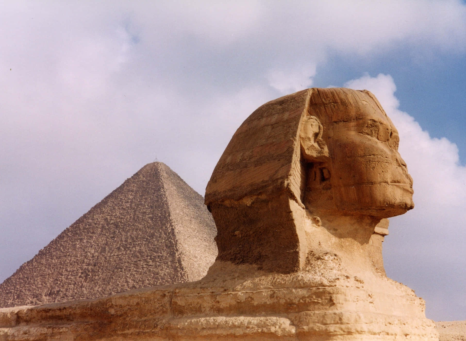 Amazing Shut Of The Great Sphinx Of Egypt Background