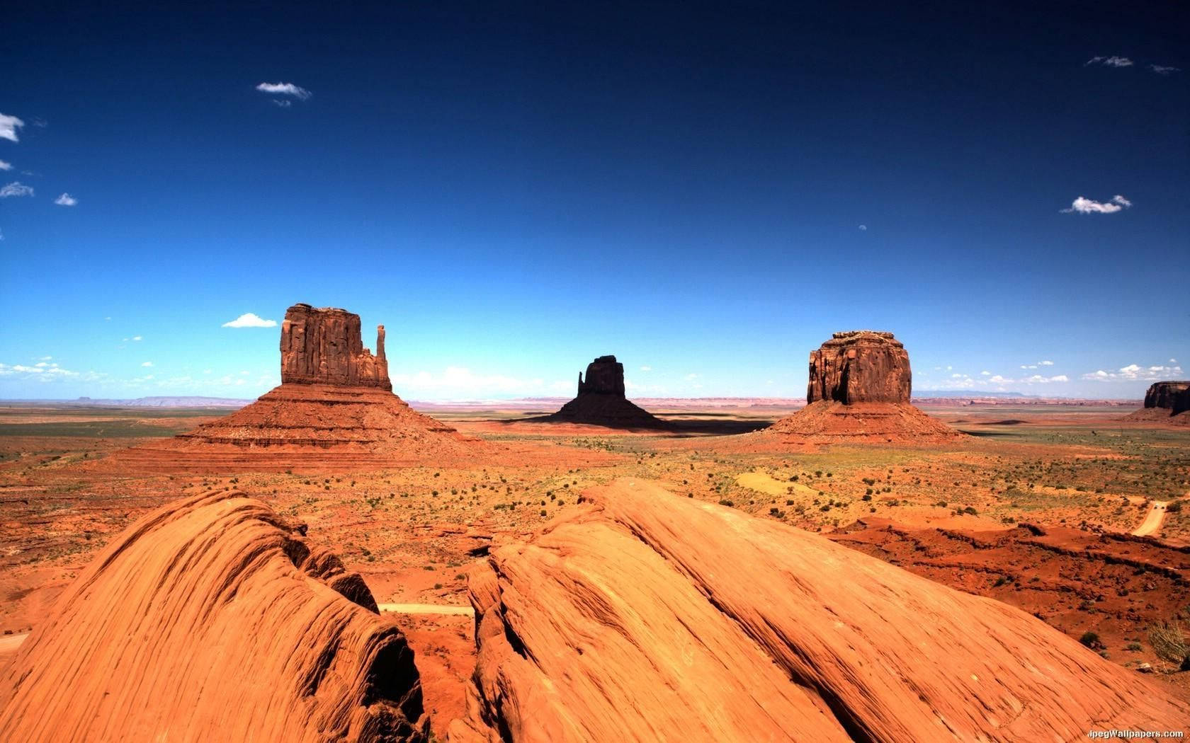 Amazing Sky At Monument Valley Background