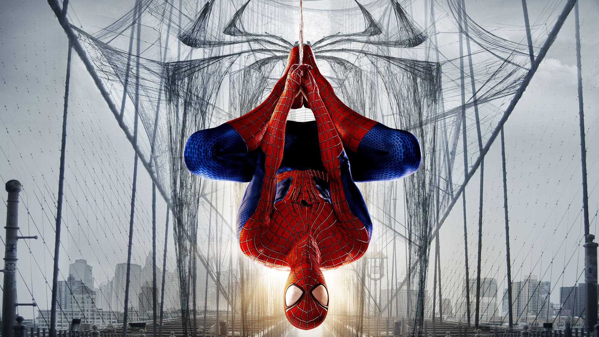 Amazing Spiderman In Bridge Background