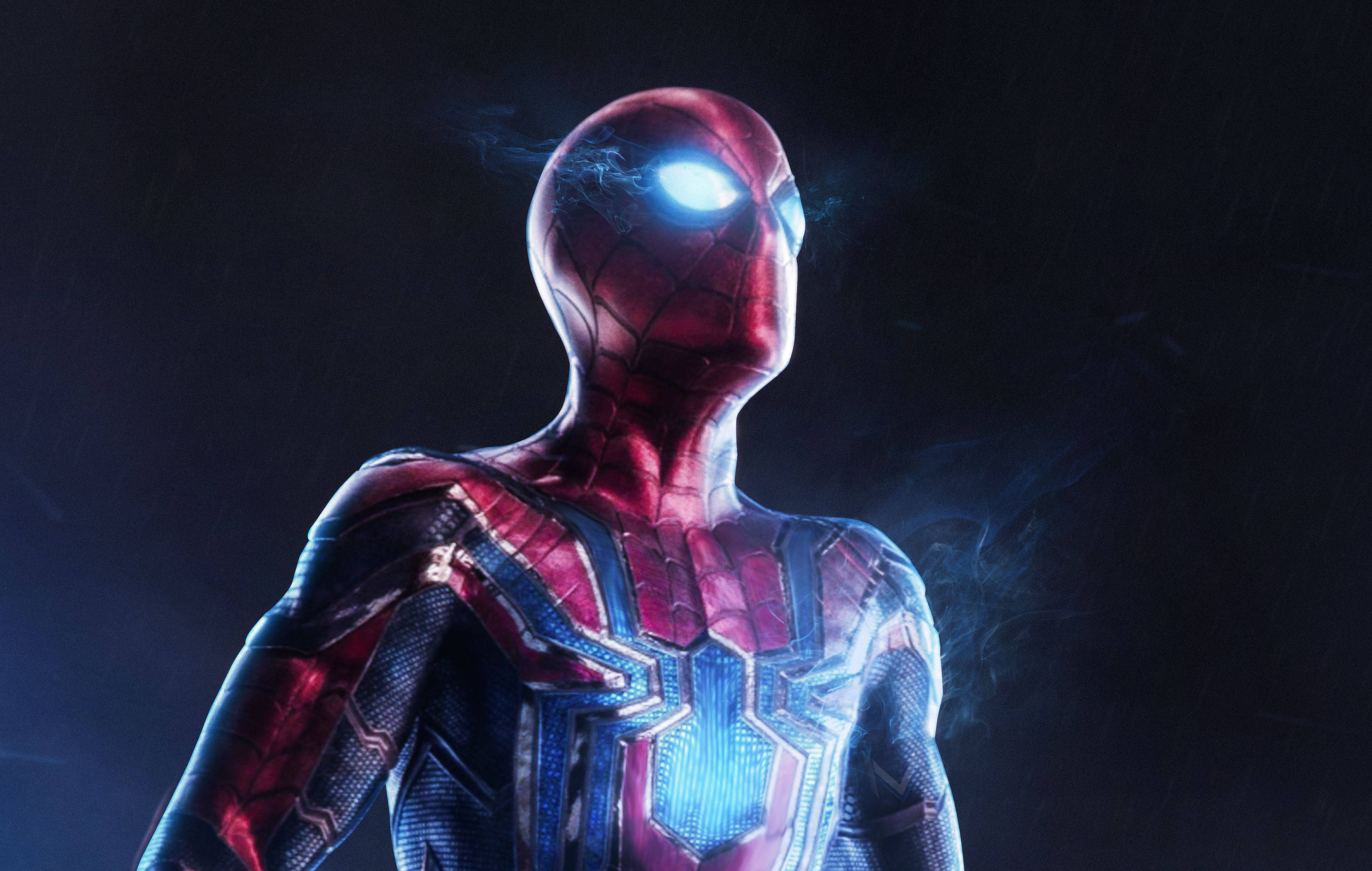 Amazing Spiderman Iron Spider Neon Blue