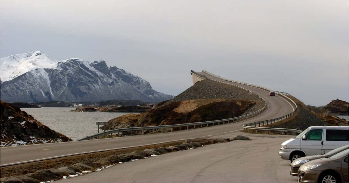 Amazing Storseisundet Bridge In Norway Background