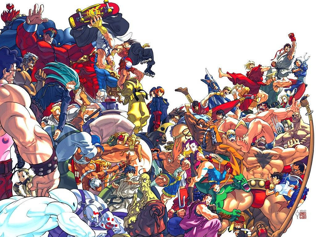 Amazing Street Fighter Characters Art Background