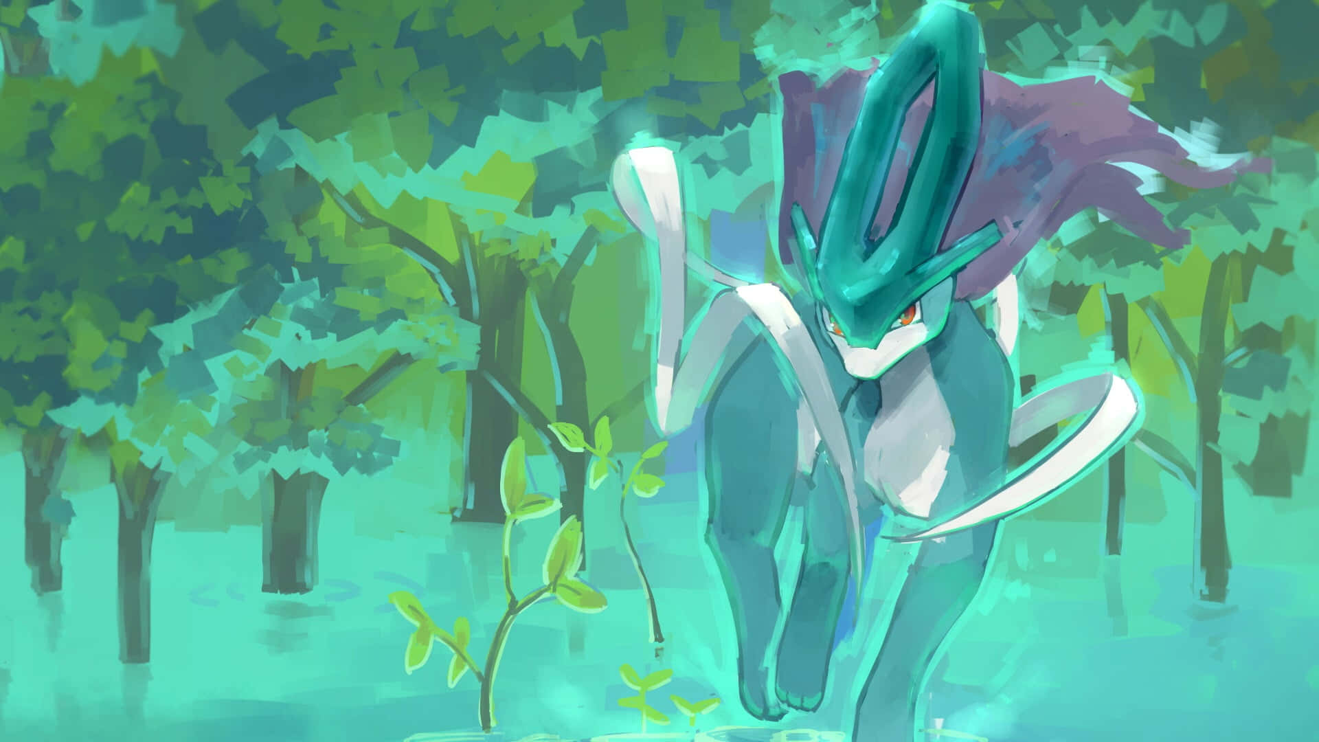 Amazing Suicune Digital Art Background