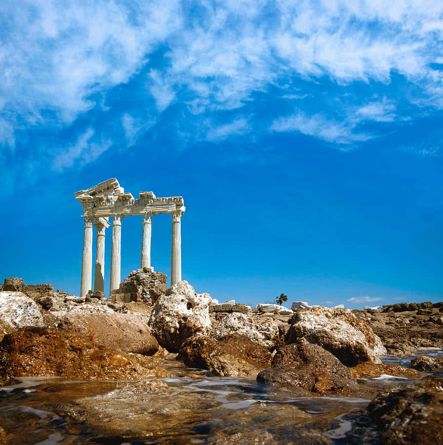 Amazing View In Temple Of Apollo Background