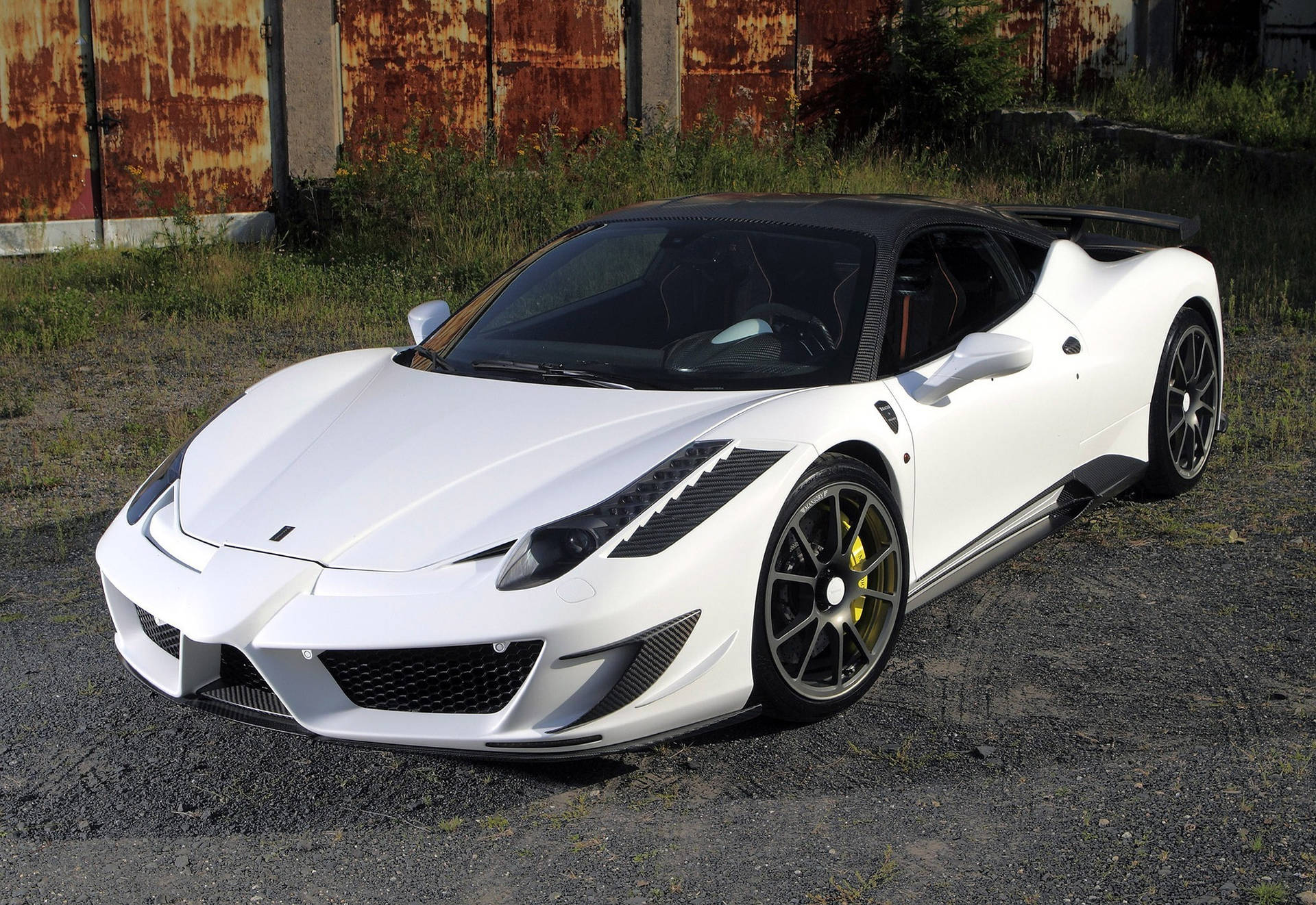 Amazing White Ferrari Car