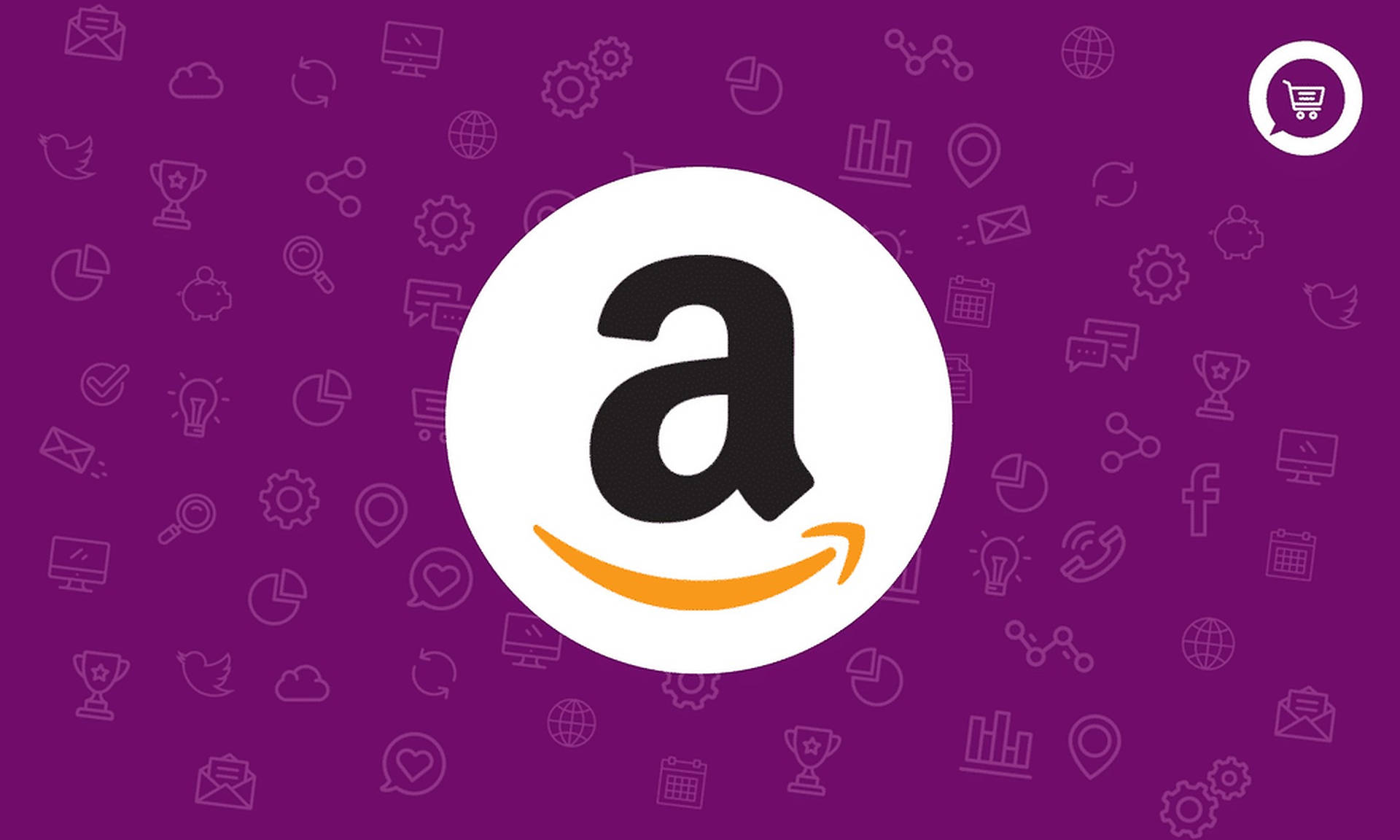 Amazon Logo And Icons Background