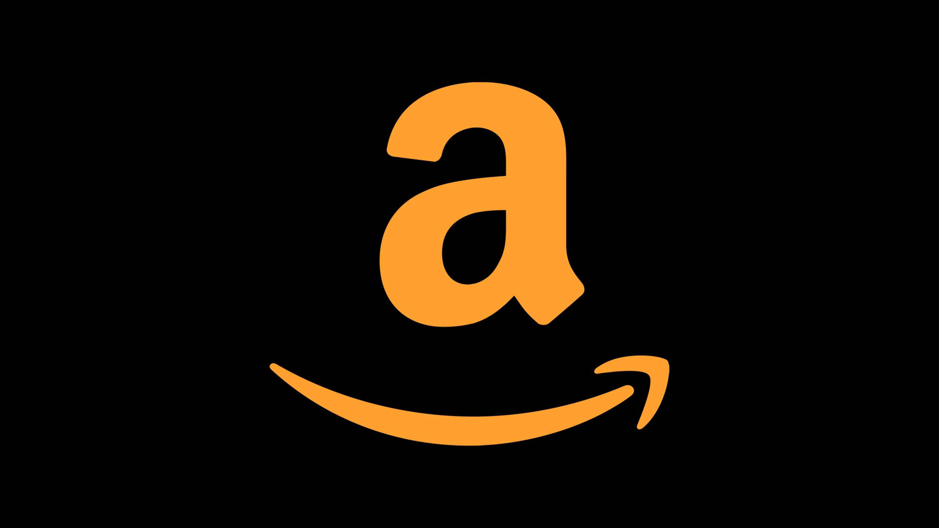 Amazon Logo On Black Background Background