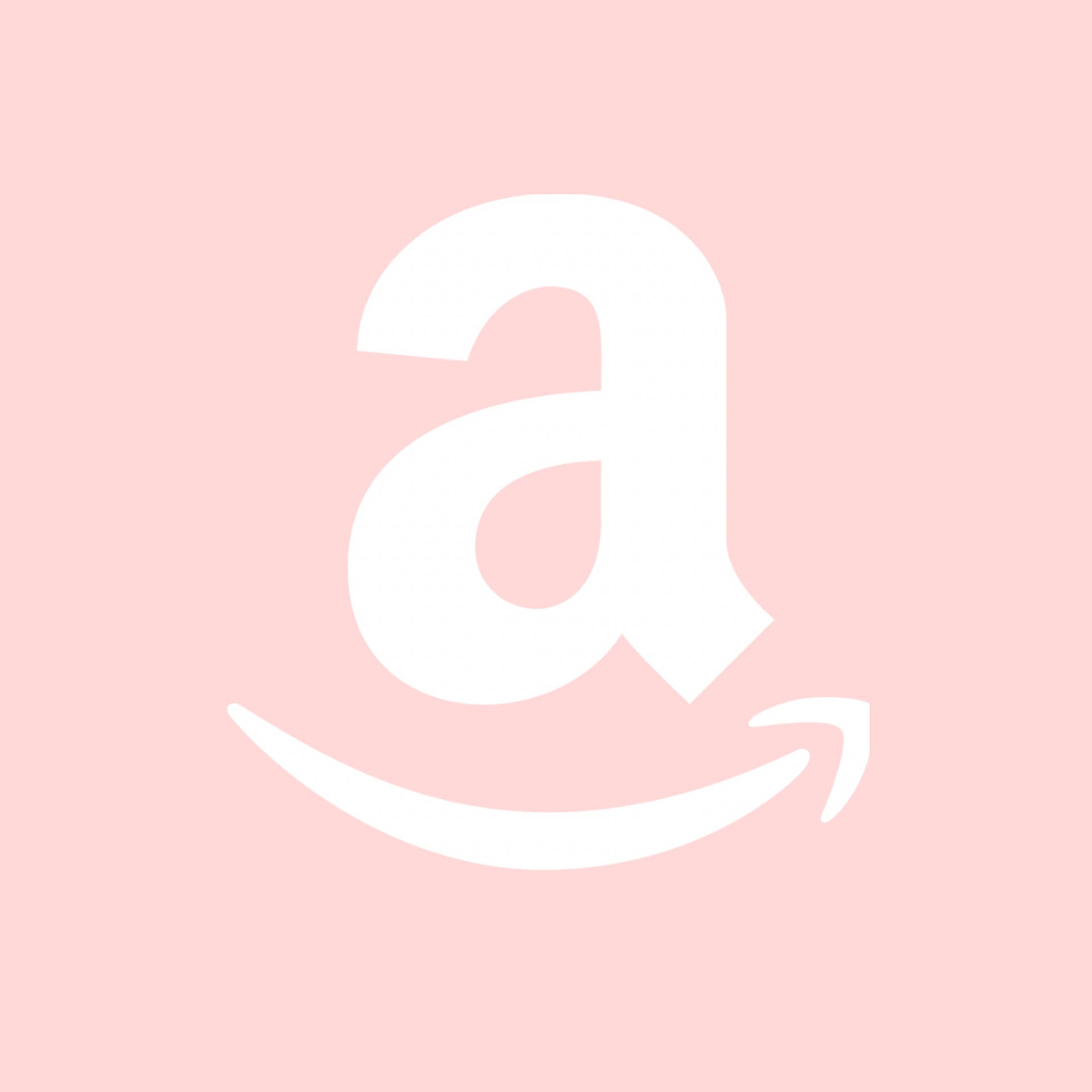 Amazon Logo Pastel Pink Background