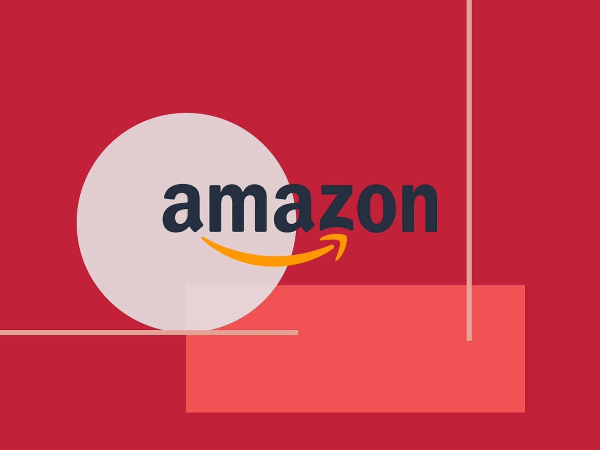 Amazon Uk Logo In Red Backdrop