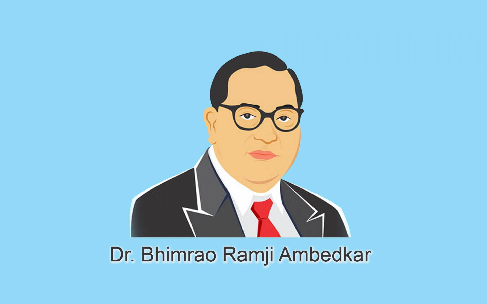 Ambedkar Animated Illustration Background