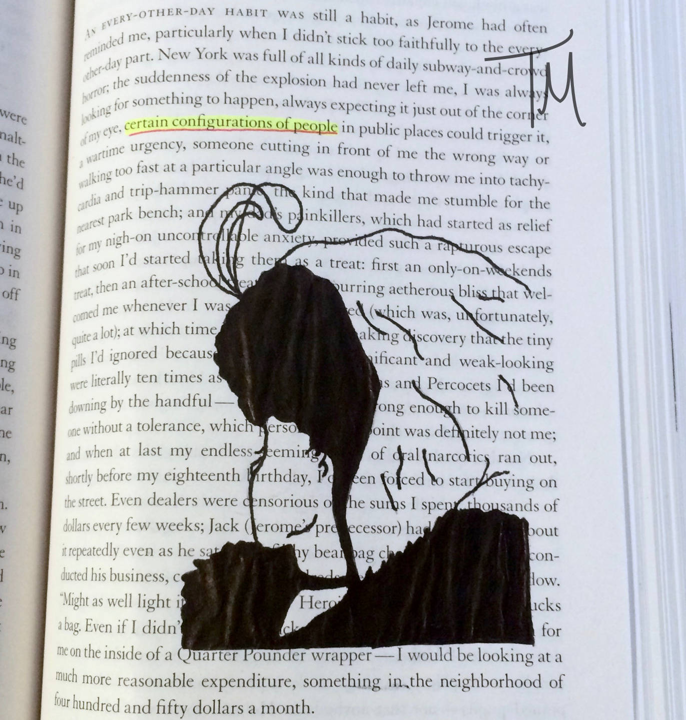 Ambiguous Drawing On Book Page Background