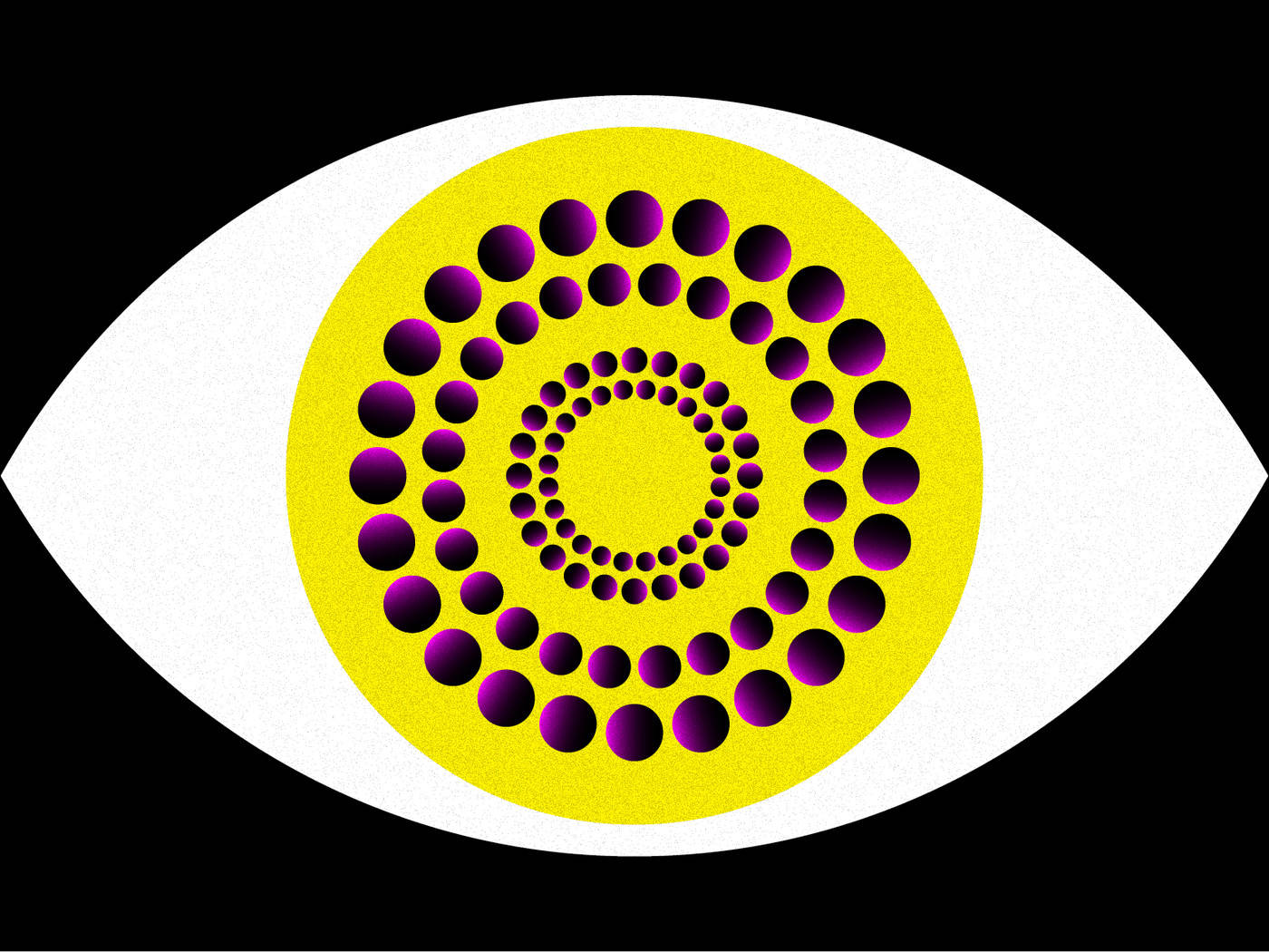 Ambiguous Eye With Yellow Pupil Background