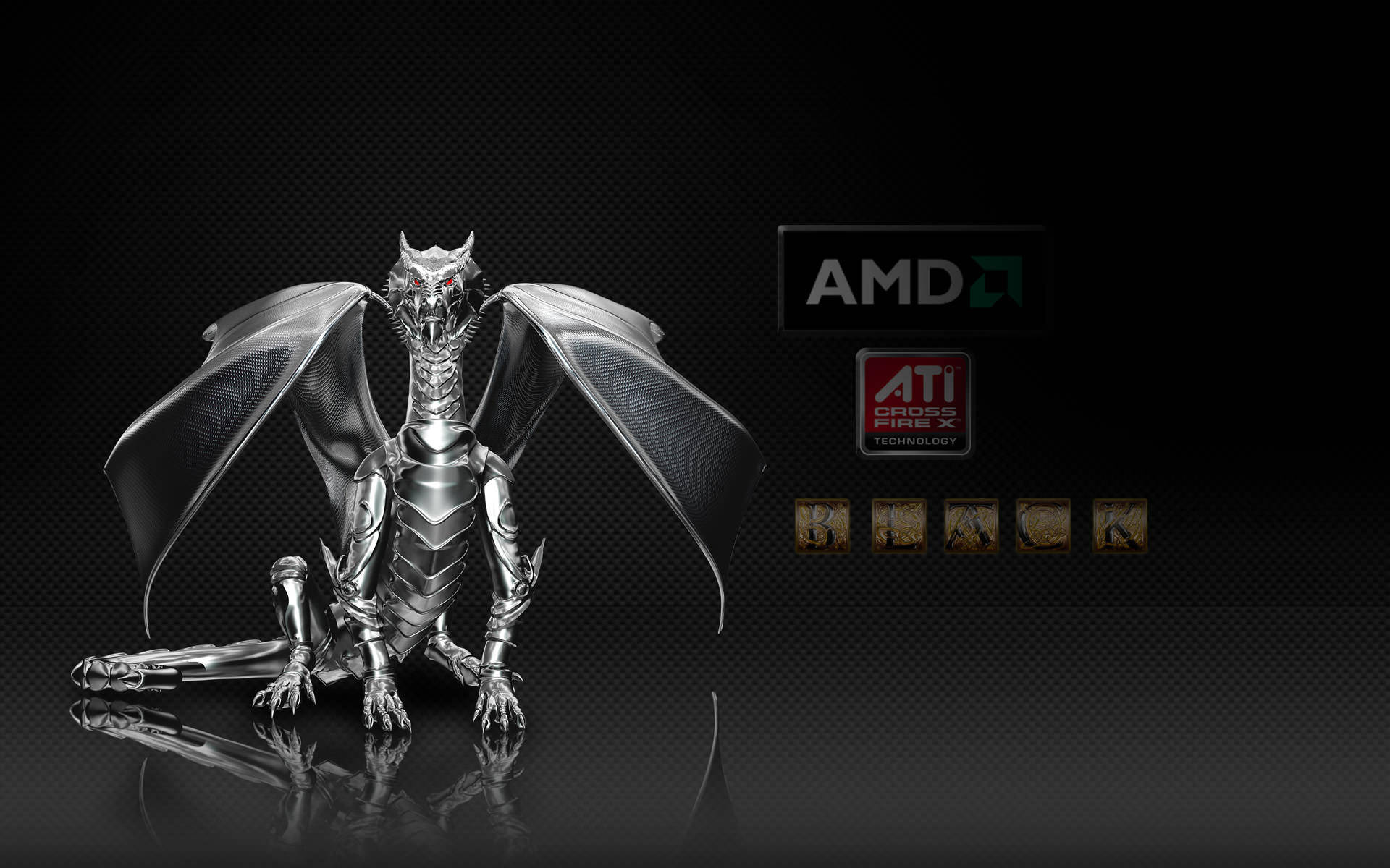 Amd Dragon Black Logo Background