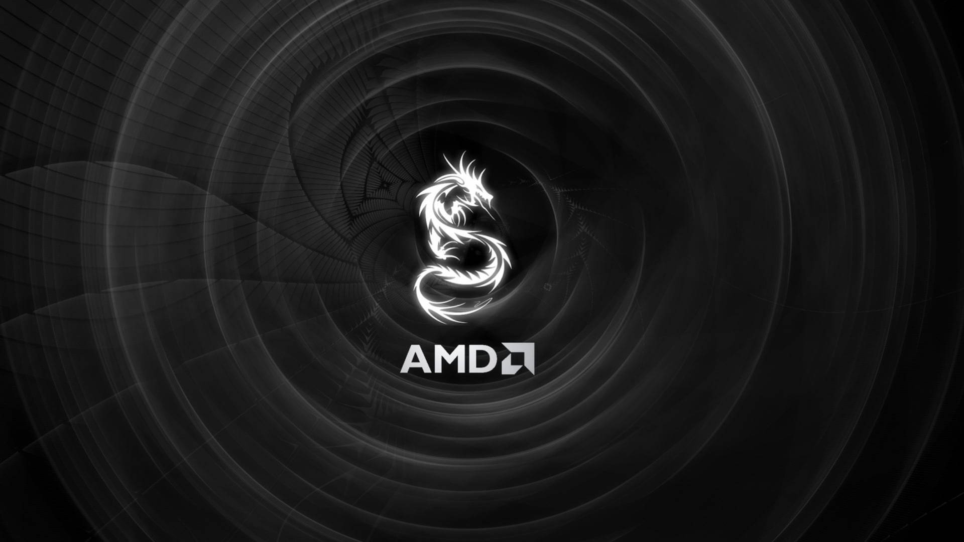 Amd Logo Monochrome Motion Blur Background