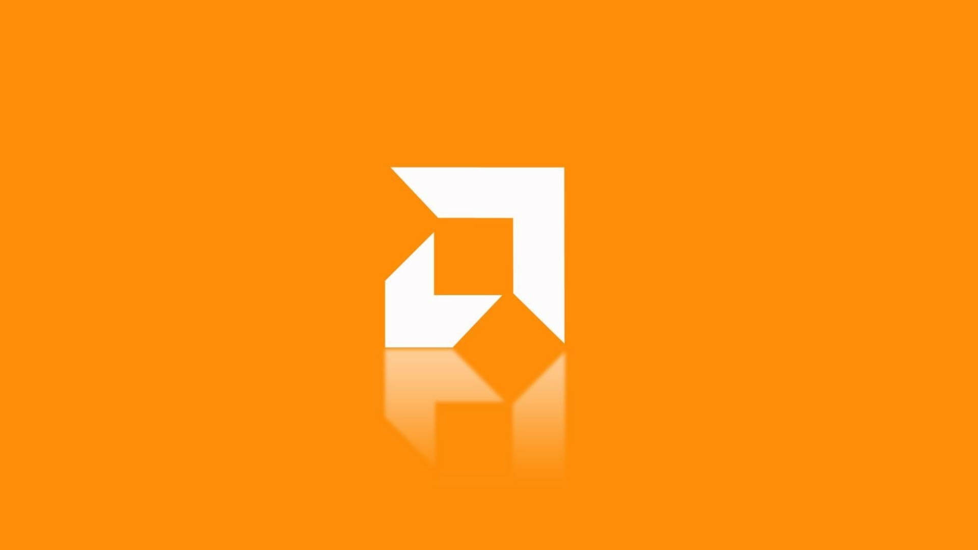 Amd Logo Orange Background Background
