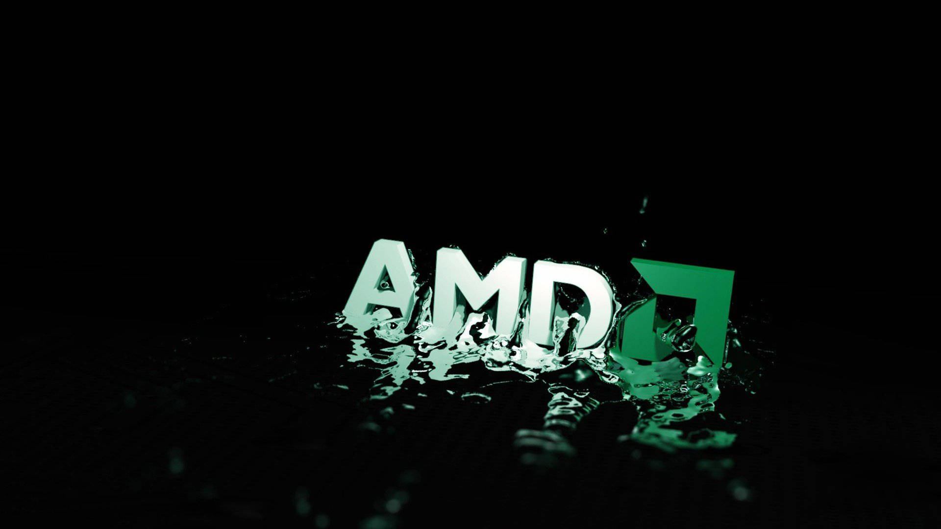 Amd Logo With Water Background