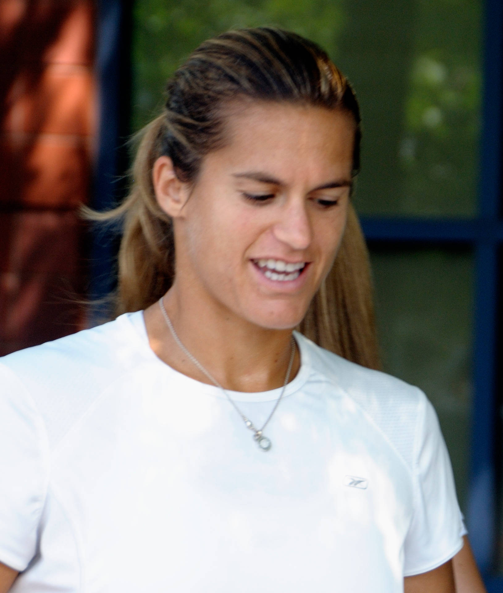 Amélie Mauresmo Candid Portrait Background