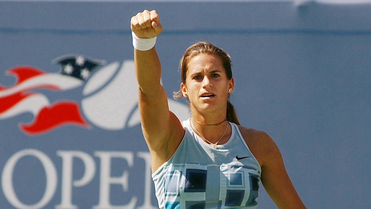 Amélie Mauresmo In Action At The Us Open