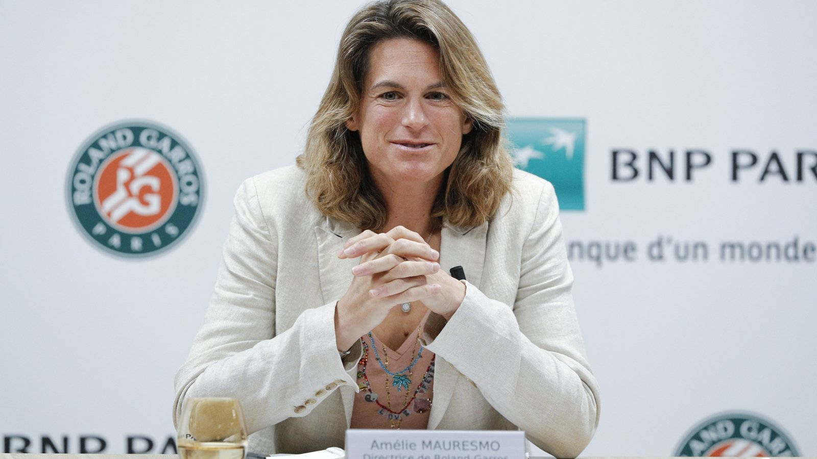 Amélie Mauresmo With Hands Clasped