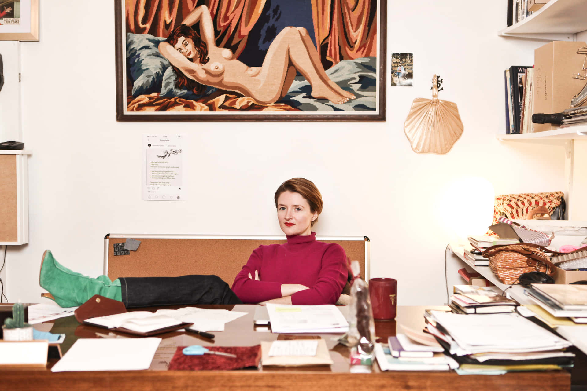 Amélie Pichard At Her Desk