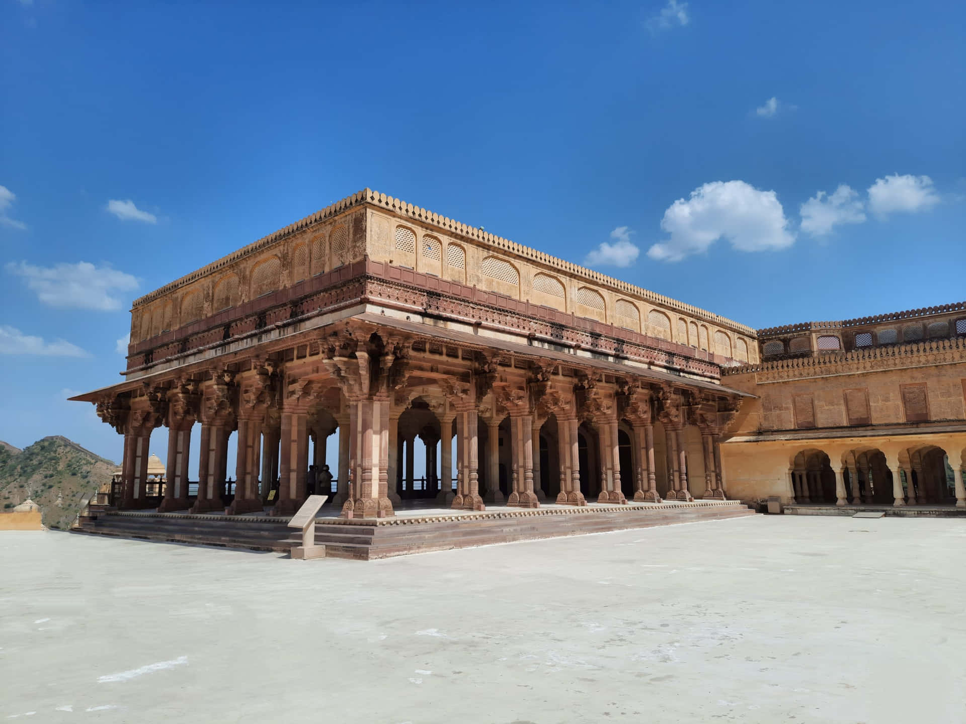 Amer Fort Standing Proud Against A Blue Sky Background