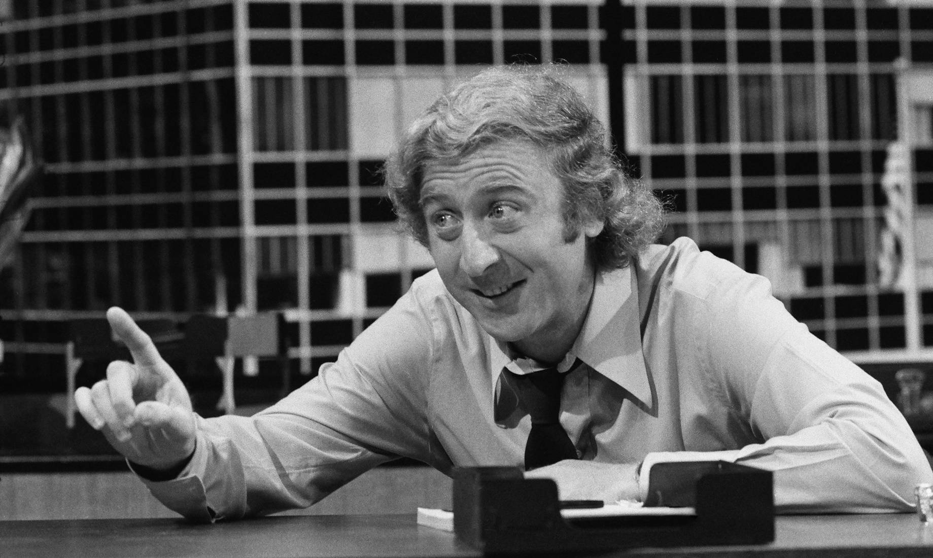 American Actor Gene Wilder In The Office Shares Background