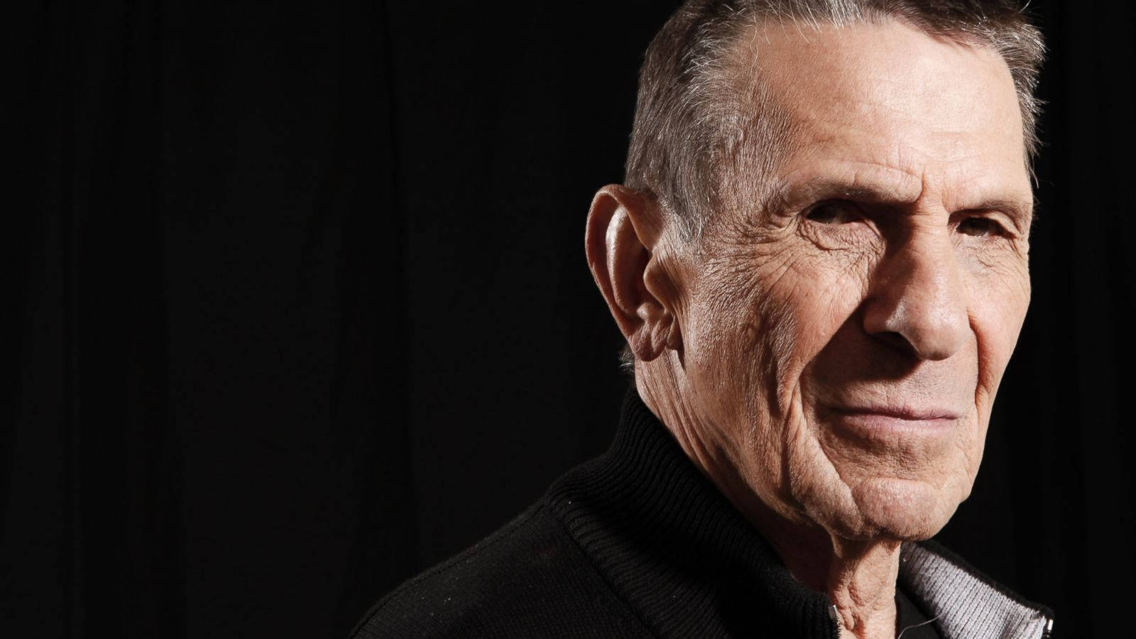 American Actor Leonard Nimoy In Black Background Background